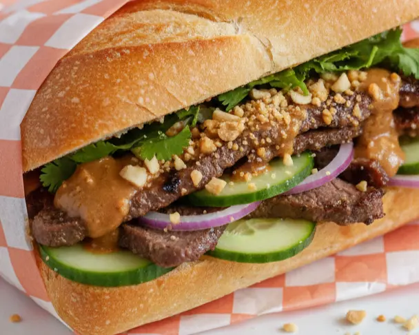 Satay Beef Sub - Best Vietnamese submarine sandwich in Calgary SE