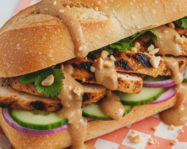 Delicious Satay Chicken Sub at Asia Submarine in Calgary SE